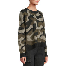 Load image into Gallery viewer, Melrose And Market  Women&#39;s Camouflage Crewneck Sweater
