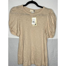 Load image into Gallery viewer, NWT Everleigh Womens T-Shirt Beige Puff-Sleeve
