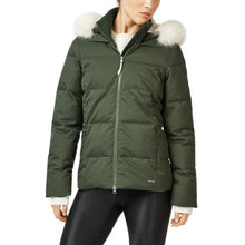 Load image into Gallery viewer, NWT Sweaty Betty North Pole Primaloft Short Coat Faux Fur Hood Green Size M
