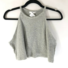 Load image into Gallery viewer, BP Womens Crop Top Ribbed Knit Halter Neck Sleeveless Gray
