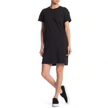 Load image into Gallery viewer, NWT Madewell Womens Black M2242 Cotton Straight Hem Mini T Shirt Dress
