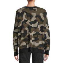 Load image into Gallery viewer, Melrose And Market  Women&#39;s Camouflage Crewneck Sweater
