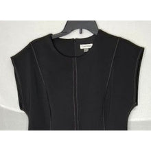 Load image into Gallery viewer, Calvin Klein Black Zipper Detail Sleeveless Career Dress Women’s Size 12
