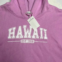 Load image into Gallery viewer, NWT Abound Purple Hawaii Graphic Sleeveless Hooded Pullover Sweatshirt M
