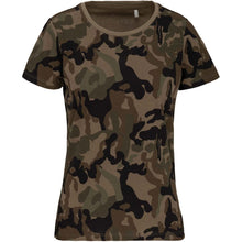 Load image into Gallery viewer, Women&#39;s Short Sleeve Camouflage T-Shirt
