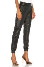 Load image into Gallery viewer, Nwt Faux Leather Jogger in black
