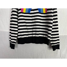 Load image into Gallery viewer, NWT Harper Canyon Kids 7 Crew Neck Pull Over Sweatshirt Black White Striped
