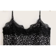 Load image into Gallery viewer, BP Strain Print Spaghetti Strap Top With Lace Sku
