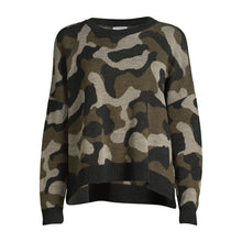 Load image into Gallery viewer, Melrose And Market  Women&#39;s Camouflage Crewneck Sweater
