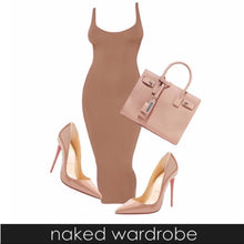 Load image into Gallery viewer, NWT Hourglass Midi Dress Naked Wardrobe Mocha
