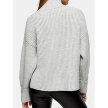 Load image into Gallery viewer, Topshop Mock Neck Oversized Gray Sweater
