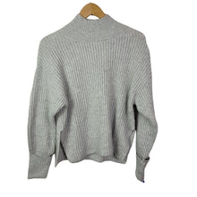 Load image into Gallery viewer, Topshop Mock Neck Oversized Gray Sweater
