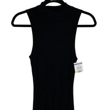 Load image into Gallery viewer, NWT Wayf Cynthia Mock Neck Midi Ribbed Knit Tank Dress Black Small
