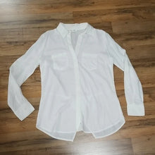 Load image into Gallery viewer, NTW BeachLunchLounge Oversized Relaxed white Shirt L Tab Sleeves Cover Up Vacation
