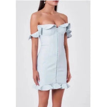 Load image into Gallery viewer, NTW Lavish Alice Cut Out Micro Ruffle  Mini Dress
