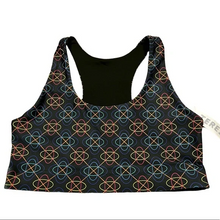 Load image into Gallery viewer, Terez Black Aqua Sound Shapes Sports Bra
