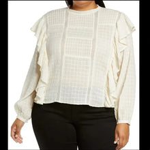 Load image into Gallery viewer, NEW Nordstrom Treasure &amp; Bond Textured Ruffle Cotton Top
