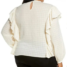 Load image into Gallery viewer, NEW Nordstrom Treasure &amp; Bond Textured Ruffle Cotton Top
