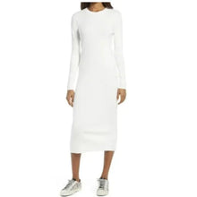 Load image into Gallery viewer, NWT Treasure &amp; Bond Crewneck Long Sleeve Midi Sweater Dress in Ivory Cloud White Med
