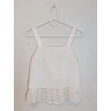 Load image into Gallery viewer, J.Crew White Tank with Scalloped Hem
