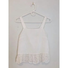 Load image into Gallery viewer, J.Crew White Tank with Scalloped Hem
