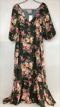 Load image into Gallery viewer, Cotton Emporium Womens Olive Green w/Pink Flowers
